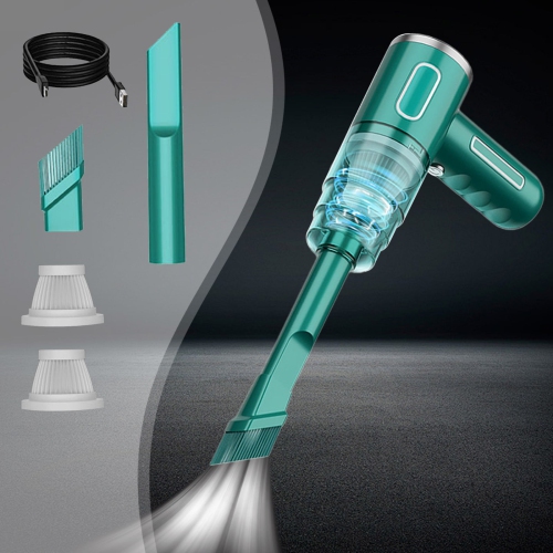 Household Car Vacuum Cleaner Wireless Portable Powerful Suction Handheld Dust Collector Small Mini Dust Blower -Black