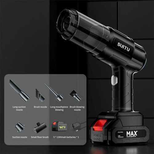 Aspirateur pour l'auto portatif Petit chargeur sans fil ultrapuissant Aspiration domestique et voiture à double usage soufflant avec une aspiration