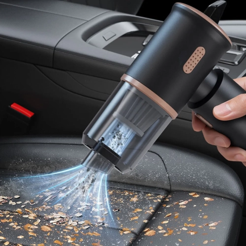 Blowing and suction integrated car vacuum cleaner, home and car dual-purpose mini dust collector, strong suction power, wireless handheld portable