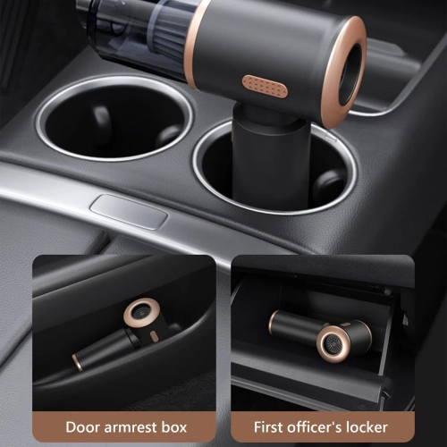 Blowing and suction integrated car vacuum cleaner, home and car dual-purpose mini dust collector, strong suction power, wireless handheld portable