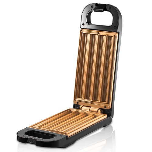 Easy-to-use churro maker – with locking handle for even baking, portable design – makes fresh churros in minutes