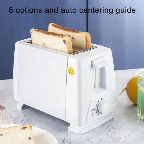 Compact 2-slice toaster – 6 toasting modes, anti-jam safety device, reheat/cancel button – easy-to-clean design, perfect for small spaces and perfect