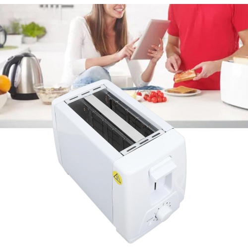 Compact 2-slice toaster – 6 toasting modes, anti-jam safety device, reheat/cancel button – easy-to-clean design, perfect for small spaces and perfect