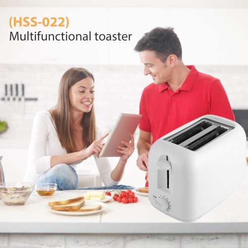 2-Slice Toaster with Adjustable Browning Control – Dual Slots, Cancel Function & Non-Slip Feet – Compact for Dorms, RVs & Small Kitchens