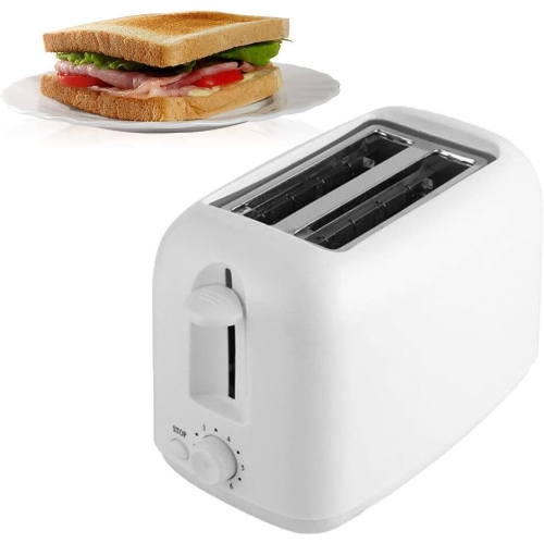 2-Slice Toaster with Adjustable Browning Control – Dual Slots, Cancel Function & Non-Slip Feet – Compact for Dorms, RVs & Small Kitchens