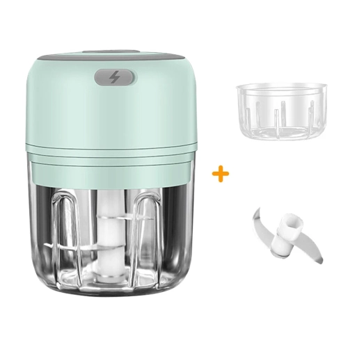 30W Mini Food Chopper - Electric Garlic Ginger Nut Crusher with Stainless Steel Blade, Double Cup, Easy Clean, USB Charging