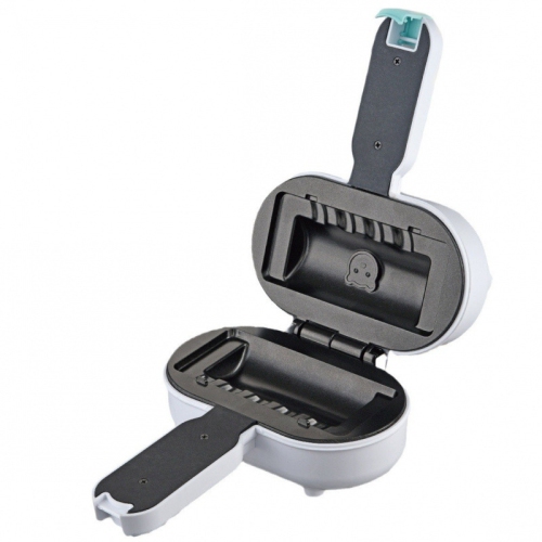 Portable Compact Electric Sandwich Press - Quickly Heats Hot Dogs, Burritos and Toast - Easy-to-Clean Non-Stick Surface for Home/Office/Travel