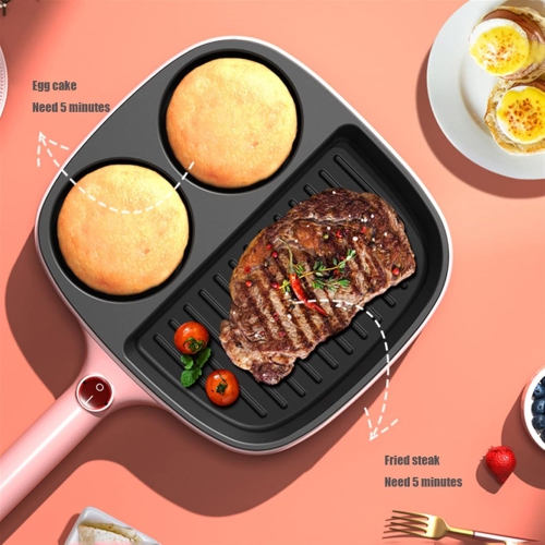 Multifunctional cooking pot - perfect for breakfast and grilling - ergonomic handles for beginners to hold comfortably and with quick-clean non-stick