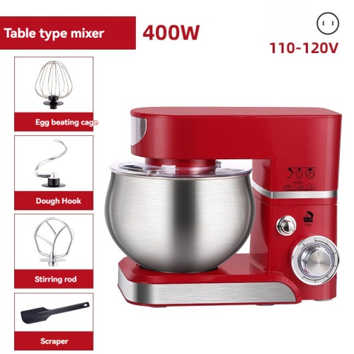 5L small fully automatic table mixer, large capacity, multi-purpose, 360-degree vertical mixing, head-up power-off protection, suitable for kneading,