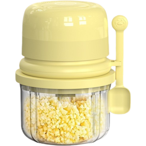 GREEN SCENIC  Mini Electric Garlic Mincer - Home Supplementary Food, 6 Stainless Steel Blades, Thick Non-Slip High Hardness Glass, Easy to Clean, USB