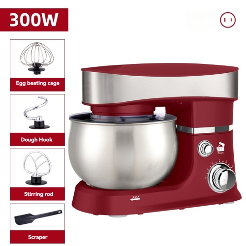 3L small fully automatic table mixer, large capacity, multi-purpose, 360-degree vertical stirring, head up power off protection, suitable for