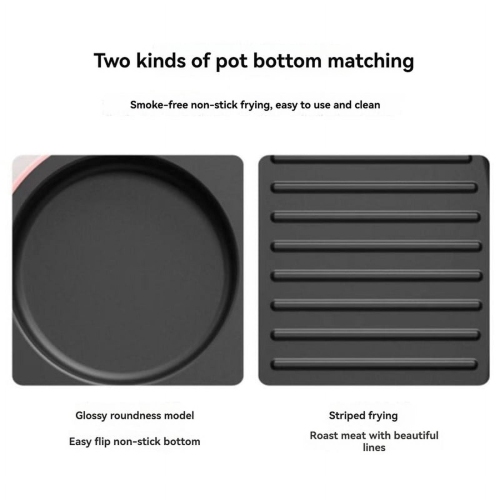 Multifunctional electric grill pan - beginner-friendly design, suitable for steaks, burgers, etc. - 900W fast heating, energy-saving and efficient