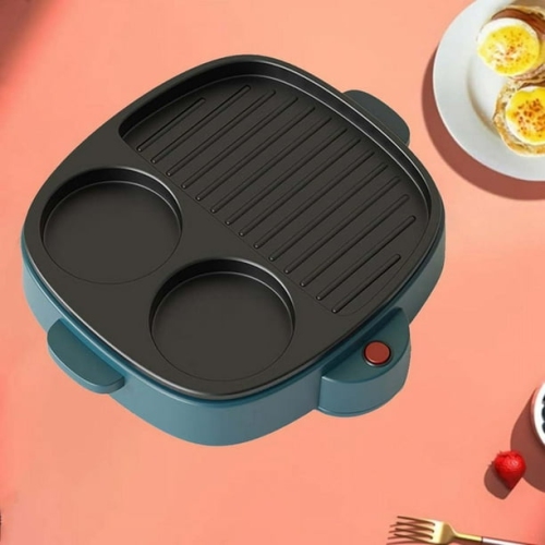 Multifunctional electric grill pan - beginner-friendly design, suitable for steaks, burgers, etc. - 900W fast heating, energy-saving and efficient