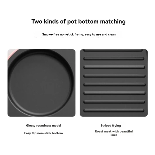 Multifunctional electric grill pan - beginner-friendly design, suitable for steaks, burgers, etc. - 900W fast heating, energy-saving and efficient