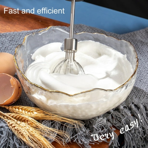 Black Electric Mini Blender - USB rechargeable, cordless blender for cakes, butter and salads, 3 speeds, 2000 mAh battery, long battery life