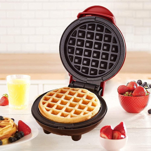 Mini waffle maker – multifunctional, fast heating, versatile cooking functions, non-stick surface, easy to clean, ideal for the family