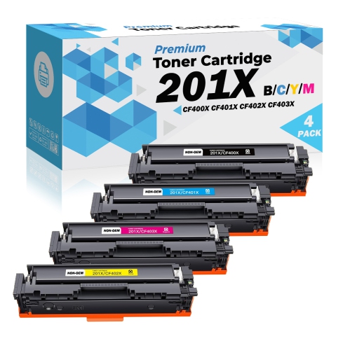 Ultra Toner® Compatible HP 201X CF400X CF401X CF402X CF403X Toner Cartridge High Yield of HP 201A CF400A Color Laserjet Pro M252 M252dw M252n M277