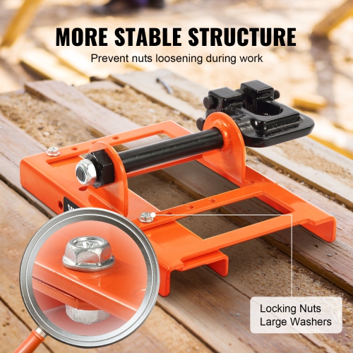 VEVOR 2"-6" Chainsaw Mill, Vertical Lumber Cutting Guide, Cast Iron Portable Timber Chainsaw Attachment, Lightweight Wood Timber Milling Attachment