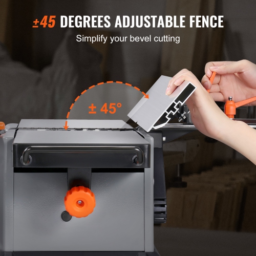 VEVOR 8-Inch Benchtop Spiral Jointer, 2HP with 10000 RPM, Featuring an 18-Blade Spiral Cutterhead, Extendable Arm to 6.5'', and a 8x42.3'' Worktable