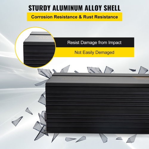 VEVOR 5000W Power Inverter, Modified Sine Wave Inverter, DC 12V to AC 110V Car Converter, with LCD Display, Remote Controller, LED Indicator, GFCI