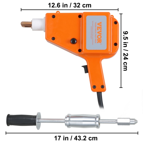 VEVOR 110V Stud Welding Set, 5500 Dent Fixing Kit, 800VA Spot Welding Tool, Stud Welding Equipment, Stud Gun for Pulling Dents with Full Accessory