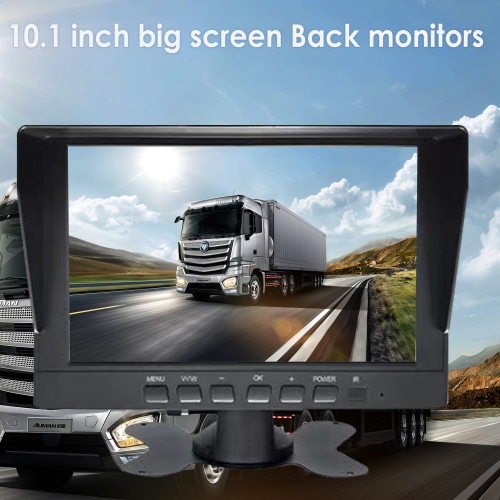 Enregistreur de conduite de voiture de 10,1-pouces, 360 Surveillance à quatre voies Vue panoramique adaptée aux camions, véhicules agricoles