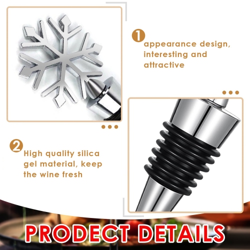 3-Piece Set of Wine Stoppers, Cute Bottle Stoppers for Beer, Wine, Champagne, Beer