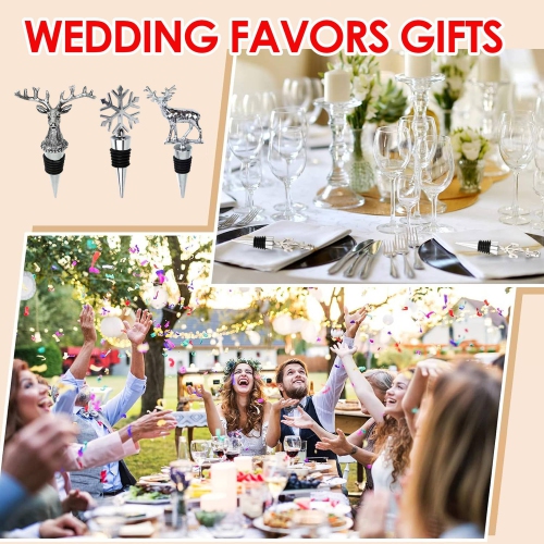 3-Piece Set of Wine Stoppers, Cute Bottle Stoppers for Beer, Wine, Champagne, Beer