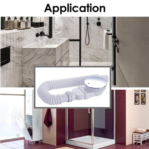 Shower drain 90 mm, extra flat, drain hole for shower tray, siphon with anti-odor system, hair