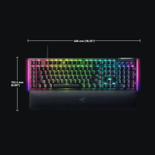 Razer - BlackWidow V4 Full Size Wired Mechanical Green Switch Gaming Keyboard with Chroma RGB - Black by RAZER - Open Box condition - Image 4