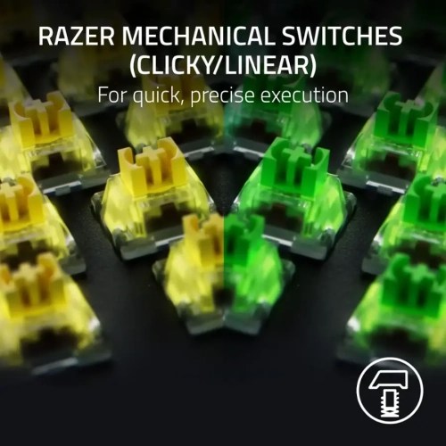 Razer - BlackWidow V4 Full Size Wired Mechanical Green Switch Gaming Keyboard with Chroma RGB - Black by RAZER - Open Box condition - Image 5
