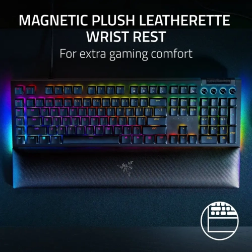 Razer - BlackWidow V4 Full Size Wired Mechanical Green Switch Gaming Keyboard with Chroma RGB - Black by RAZER - Open Box condition - Image 8