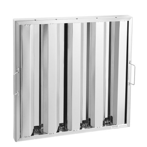 VEVOR 19.5W x 19.5H Inch Commercial Hood Filter, Range Hood Filters, Stainless Steel Restaurant Range Hood Baffle Filter for Grease Rated Commercial