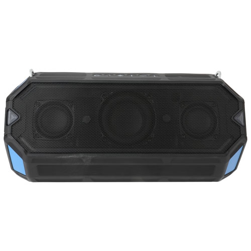 Image 1 of 7.. Refurbished - Altec Lansing HydraShock Waterproof Bluetooth Wireless Speaker - Black/Royal Blue
