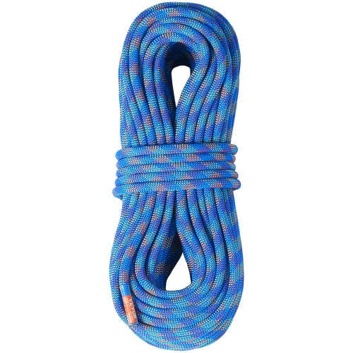 VEVOR 10.2mm Dynamic Climbing Rope, 40M(131ft) Outdoor Rock Climbing Rope 25KN Breaking Tension, Stretchable Fiber Rope with Steel Snap Hooks for