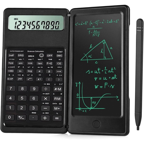 Calculatrice de fonctions scientifiques pliante Tablette d'écriture manuscrite avec tablette à dessin LCD pour étudiants