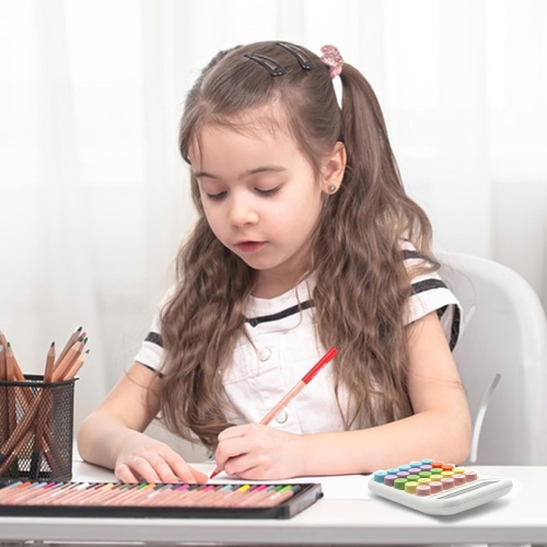 Calculatrice : couleur, affichage à 12 chiffres et gros boutons, idéale pour le bureau et l'école