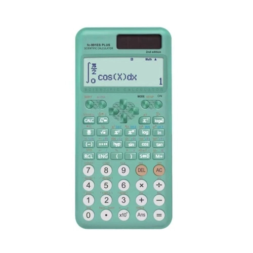 Image 1 of 5.. Function Calculator 417 Functions 2 Lines 10+2 Digits Written Display Solar Powered Scientific Calculator-green