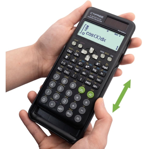 Image 1 of 5.. Function Calculator 417 Functions 2 Lines 10+2 Digits Written Display Solar Powered Scientific Calculator-black