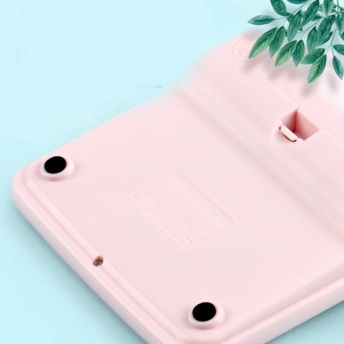 Calculatrice standard 12 chiffres solaire et pile double énergie pour Office School Home Business - Rose