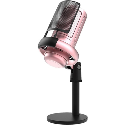 Computer recording microphone RGB lighting condenser microphone gaming microphone Pink