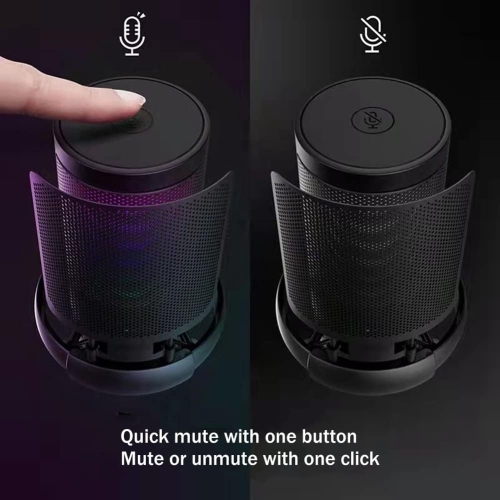 Computer recording microphone RGB lighting condenser microphone gaming microphone Pink