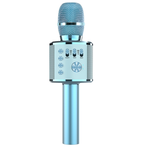 Wireless microphone speaker integrated microphone karaoke speaker integrated machine outdoor karaoke speaker microphone - blue