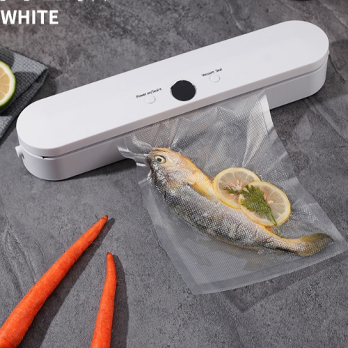 Image 1 of 5.. White Portable Wireless Vacuum Sealer - 1500mAh Battery, -62Kpa Strong Suction, ABS Material for Long-Lasting Food Freshness