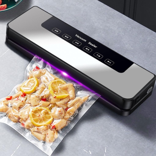 Automatic Vacuum Food Sealer - 65kPa strong suction, 6-in-1 for wet and dry food, continuous sealing, 5 times longer freshness, no manual settings