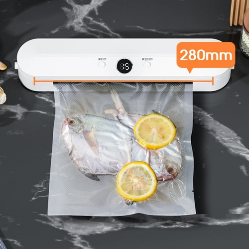 Advanced Home Vacuum Sealer - Fast Airtight Seal, Extends Food Freshness, -60kPa Suction, Easy One-Touch Use, Safe & Durable