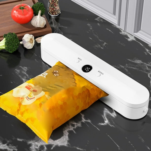 Advanced Home Vacuum Sealer - Fast Airtight Seal, Extends Food Freshness, -60kPa Suction, Easy One-Touch Use, Safe & Durable