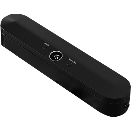 Image 1 of 5.. Black advanced Home Vacuum Sealer - Fast Airtight Seal, Extends Food Freshness, -60kPa Suction, Easy One-Touch Use, Safe & Durable