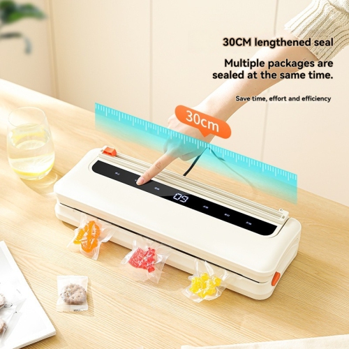Smart touch vacuum sealer – one-touch operation, LCD touch screen, 30 cm sealing width, wet or dry, 8 seconds fast sealing