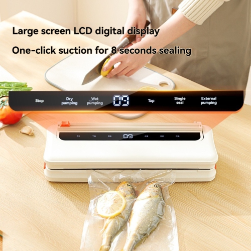 Smart touch vacuum sealer – one-touch operation, LCD touch screen, 30 cm sealing width, wet or dry, 8 seconds fast sealing